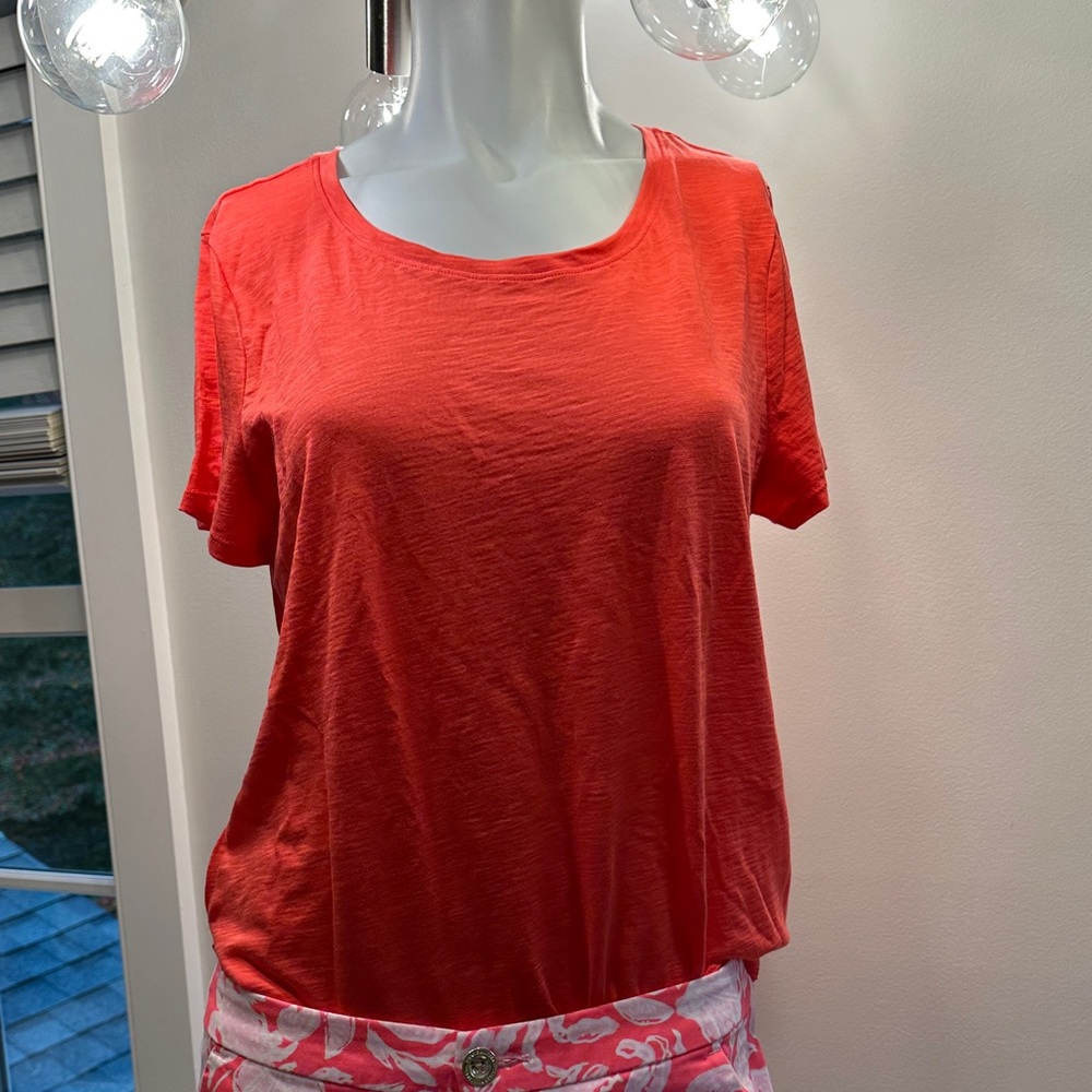 Lilly Pulitzer ETTA scoop neck, mizner colored T-Shirt NWT